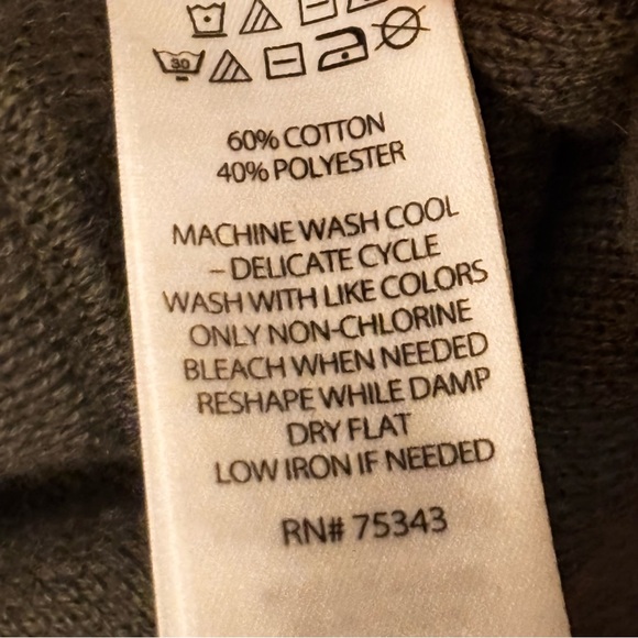 Max Studio Olive Green Open Knit Cardigan Sweater Size  XL Pockets Exposed Seam - Picture 6 of 12